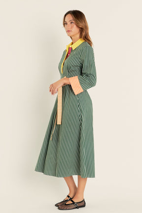 ENGLISH FACTORY - Colorblock Detail Shirt Dress - DRESSES available at Objectrare