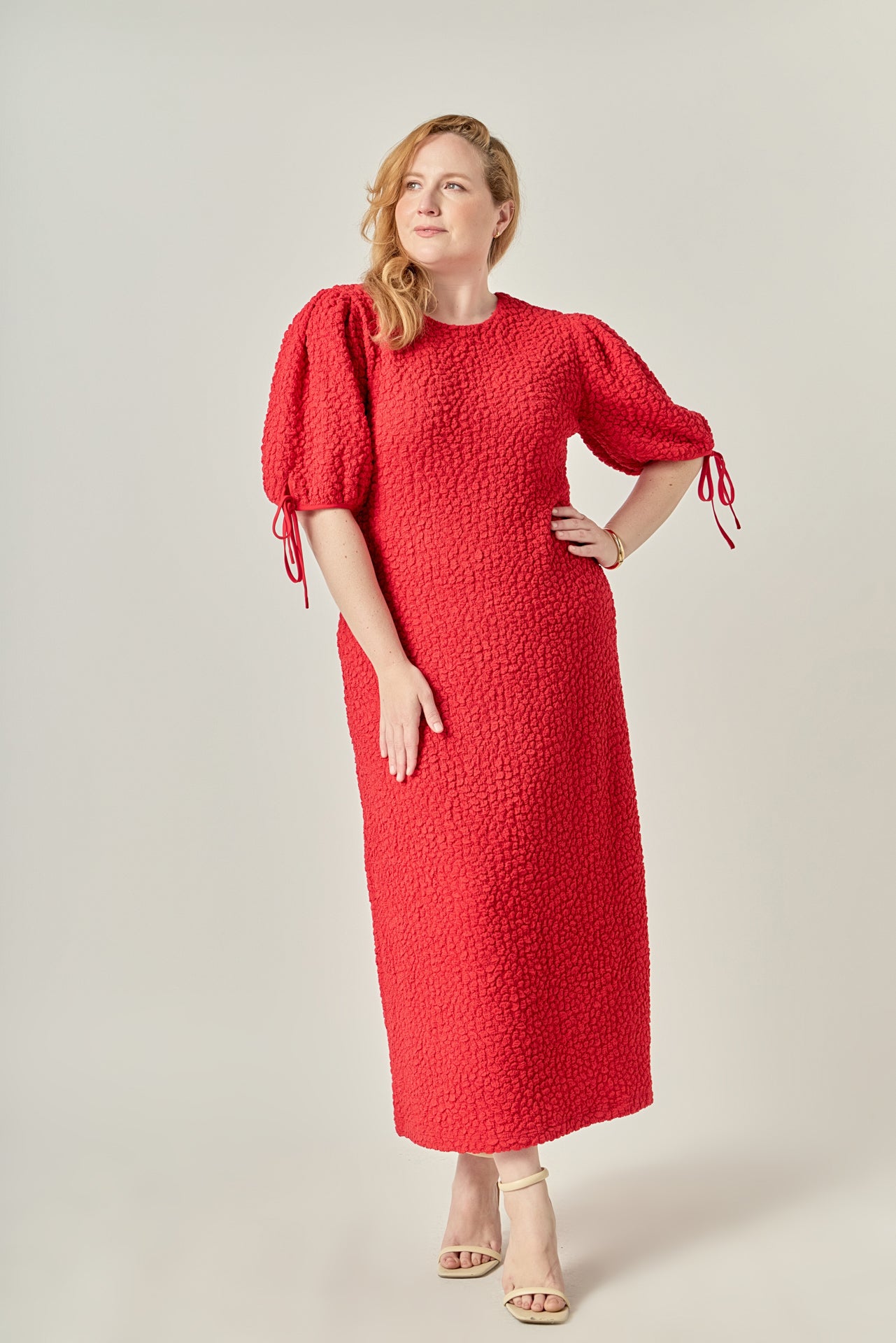 Plus Size Smocked Midi Dress