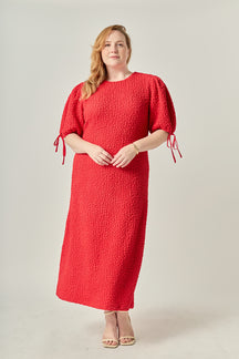 Plus Size Smocked Midi Dress