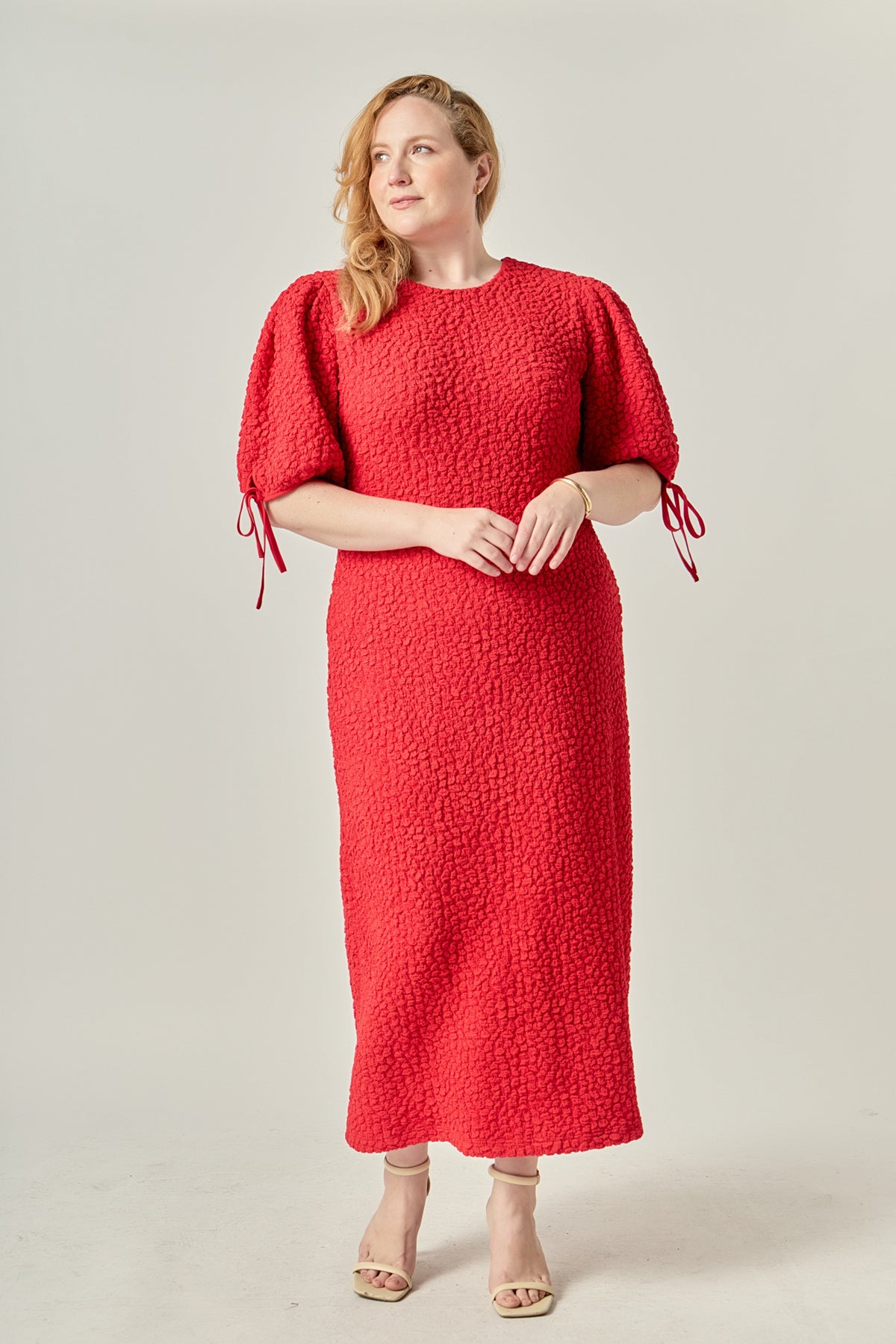 Plus Size Smocked Midi Dress