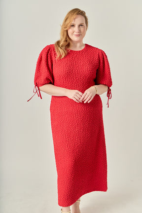 Plus Size Smocked Midi Dress