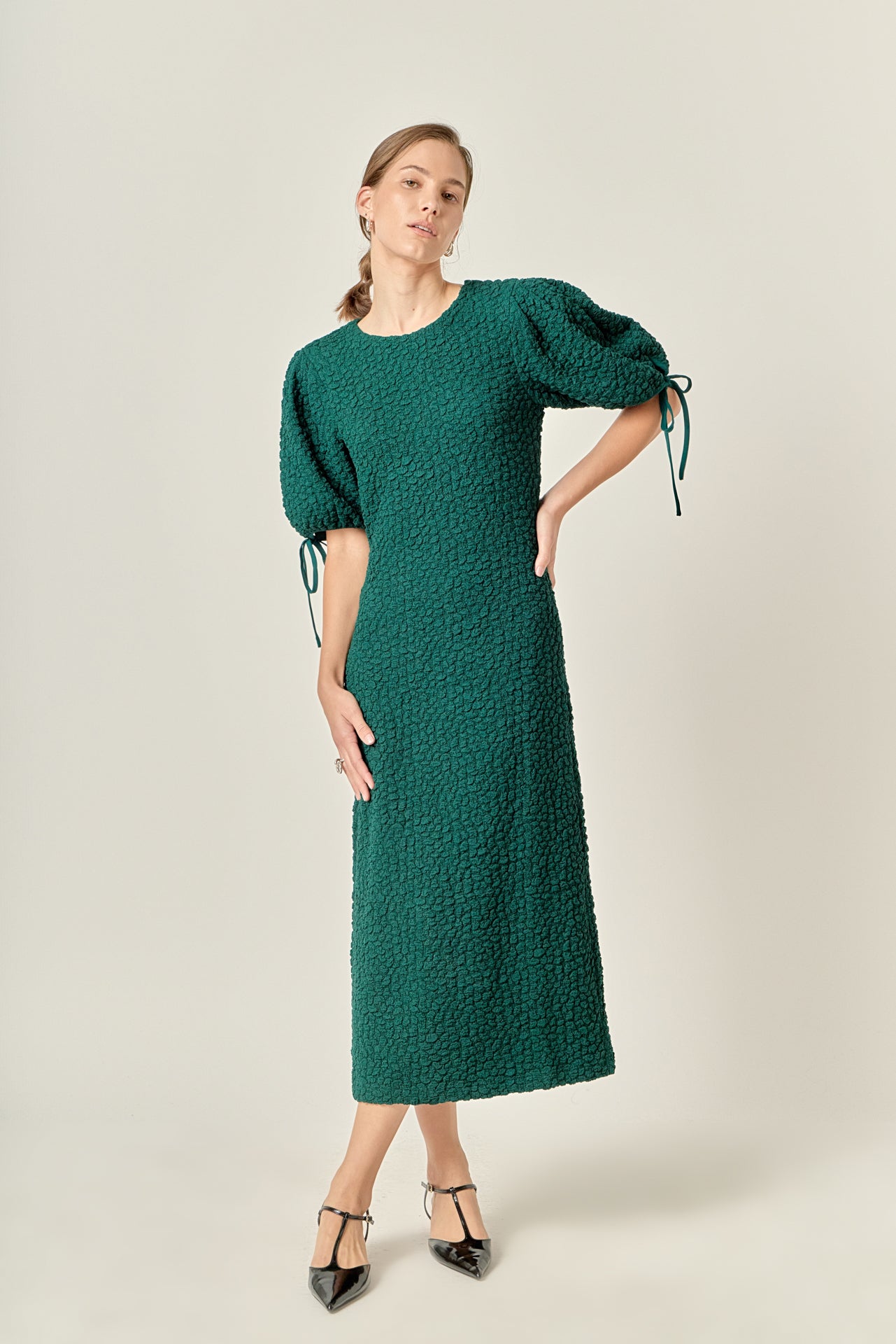 Petite Smocked Midi Dress