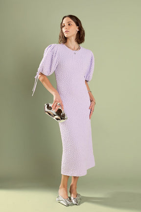 ENGLISH FACTORY - English Factory - Textured Fabric Smocked Midi Dress - DRESSES available at Objectrare