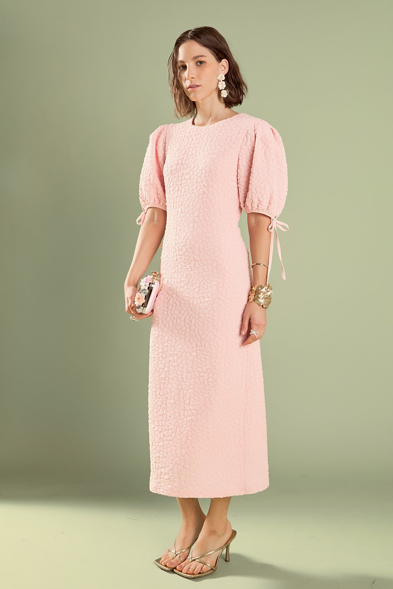 English Factory Women's Smocked Midi Dress