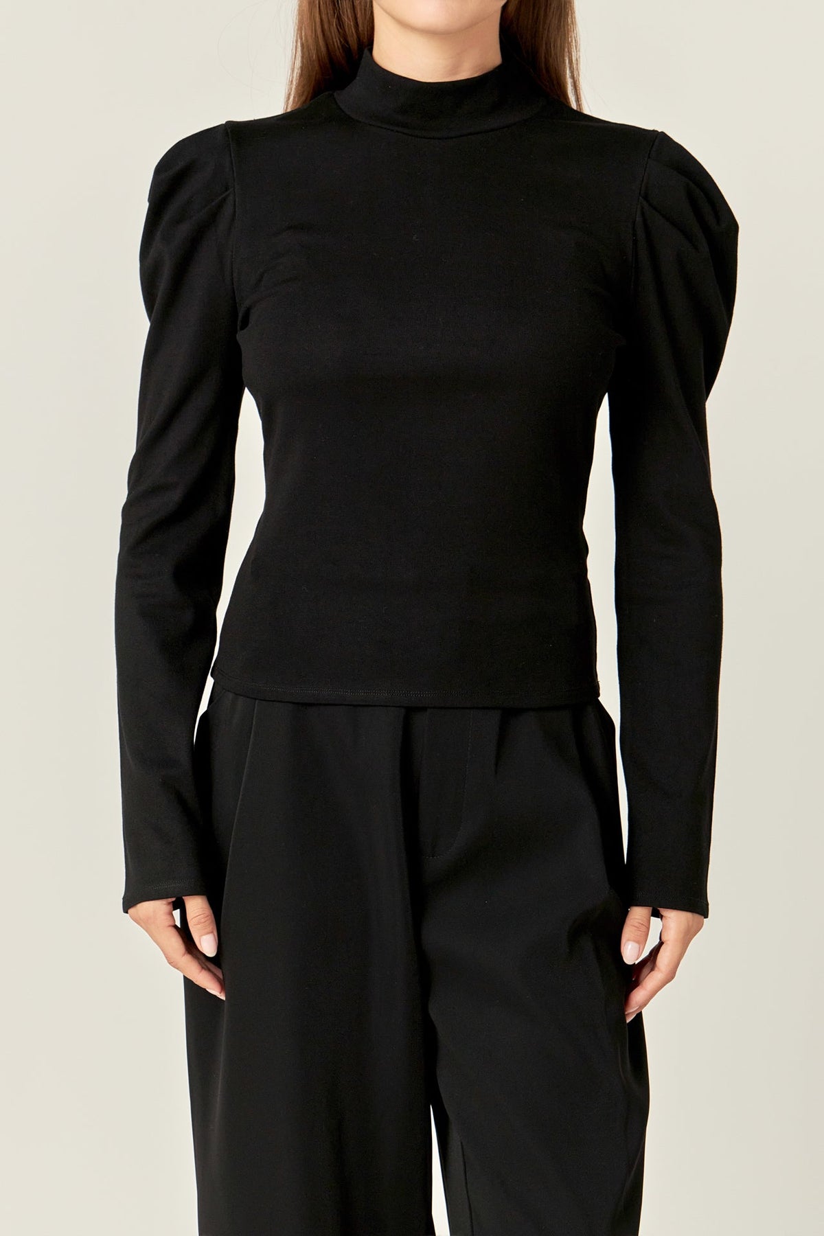 ENGLISH FACTORY - English Factory - Turtle Neck Rib Top - TOPS available at Objectrare