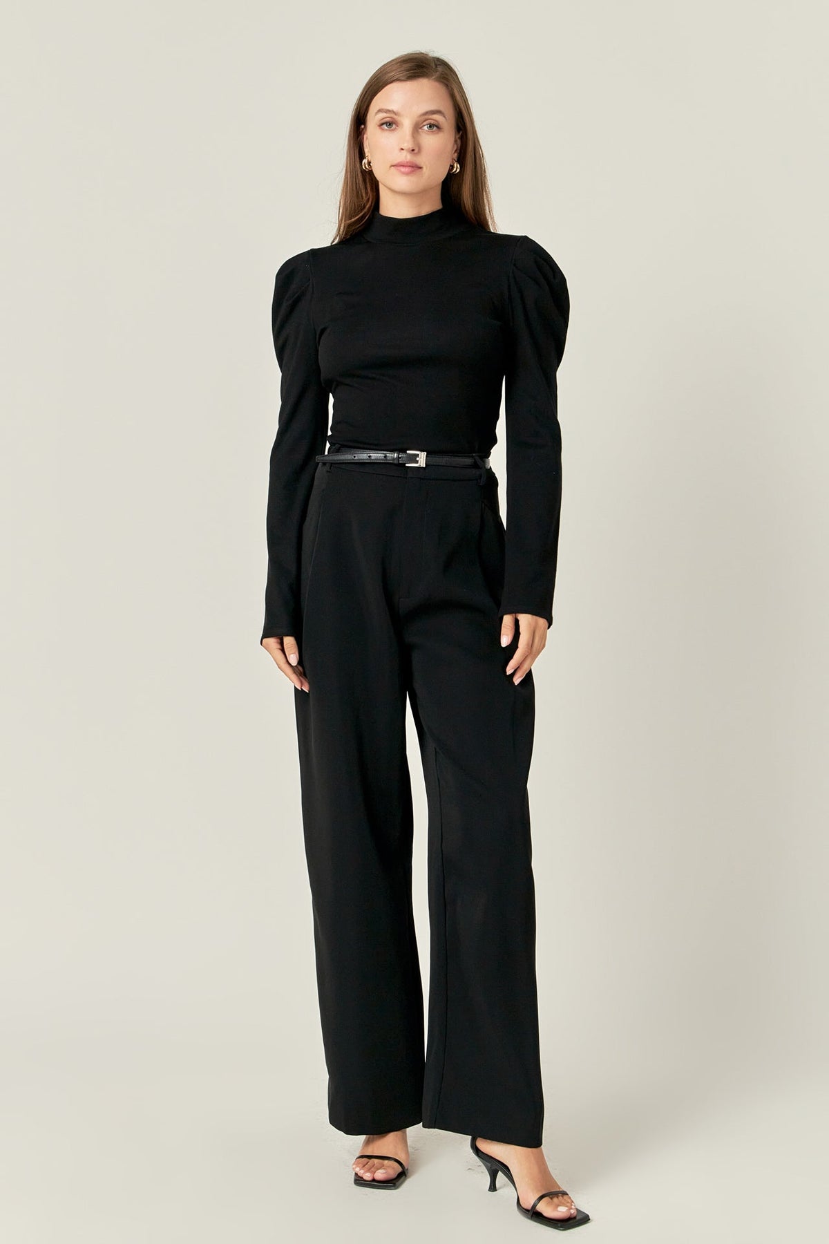 ENGLISH FACTORY - Turtle Neck Rib Top - TOPS available at Objectrare