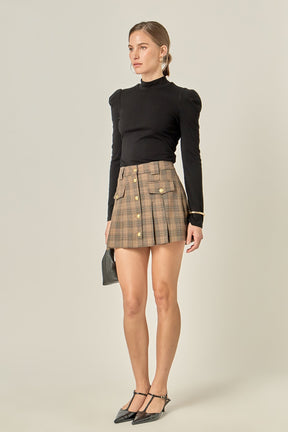 ENGLISH FACTORY - Turtle Neck Rib Top - TOPS available at Objectrare