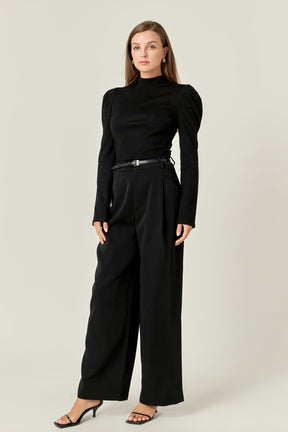 ENGLISH FACTORY - Turtle Neck Rib Top - TOPS available at Objectrare
