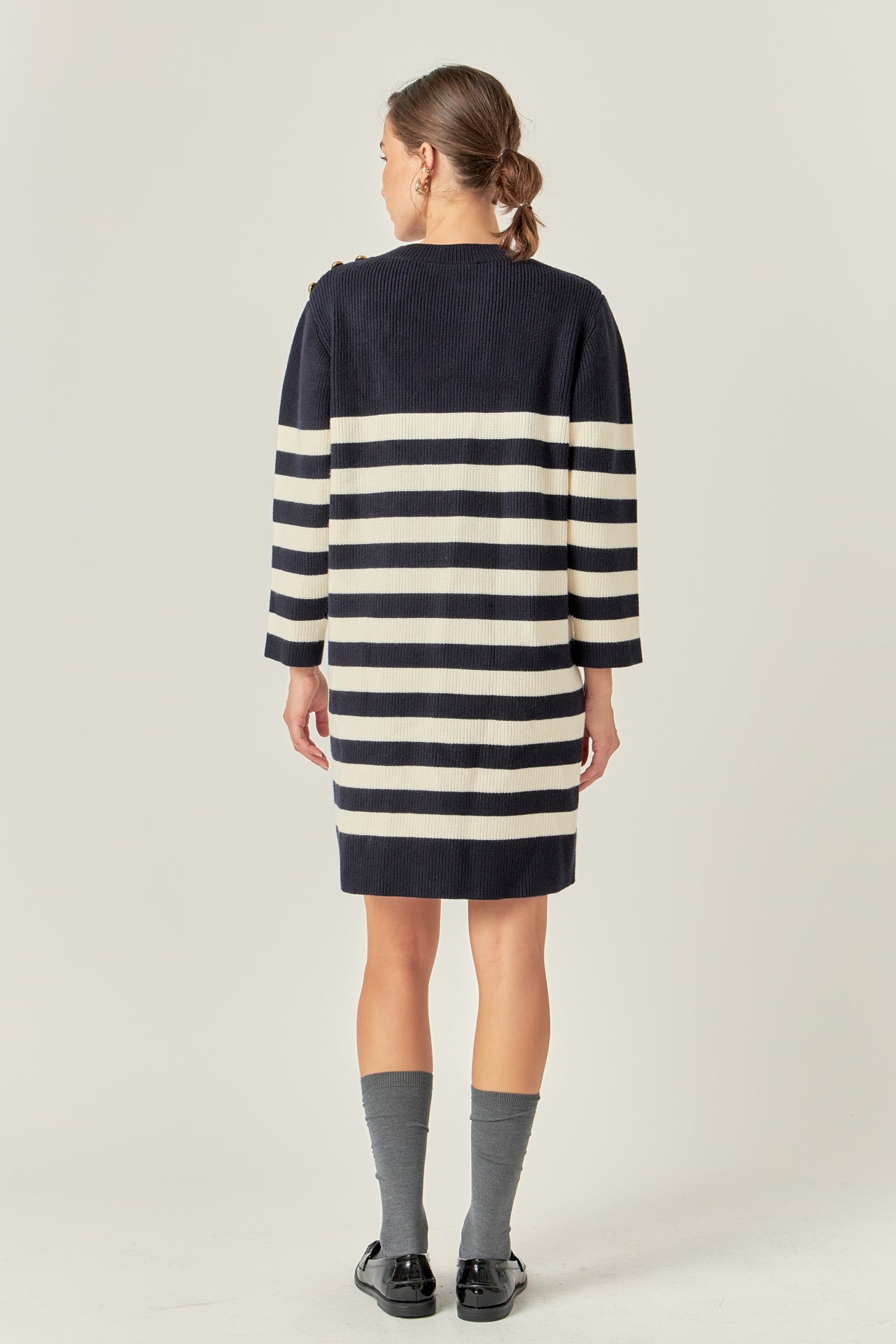 ENGLISH FACTORY - Stripe Knit Dress - DRESSES available at Objectrare