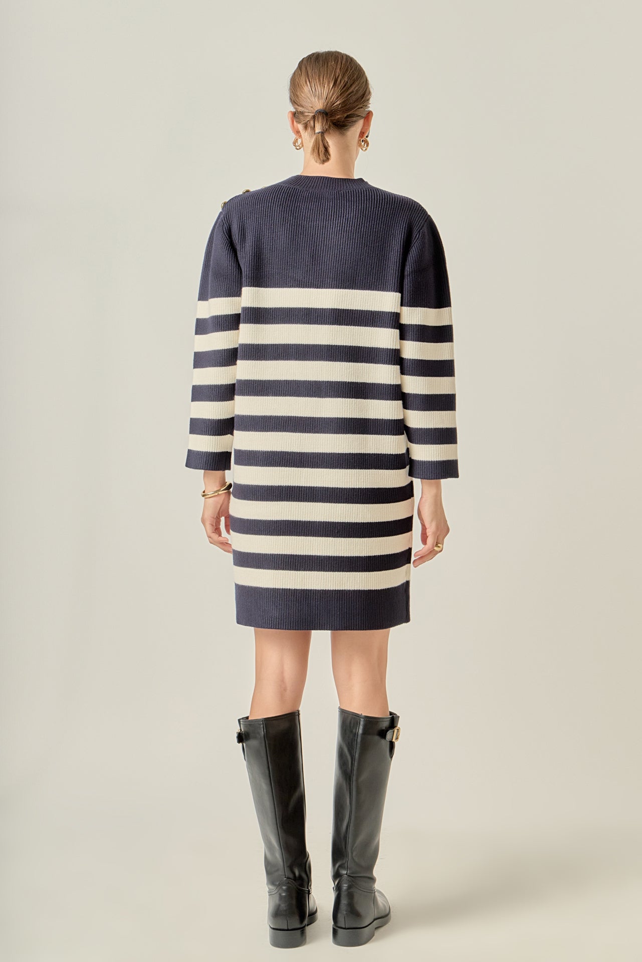 ENGLISH FACTORY - Stripe Knit Dress - DRESSES available at Objectrare