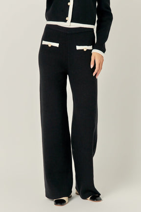 ENGLISH FACTORY - Color Block Pants - PANTS available at Objectrare