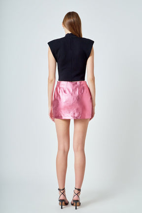 ENDLESS ROSE - Metallic Skirt - SKIRTS available at Objectrare