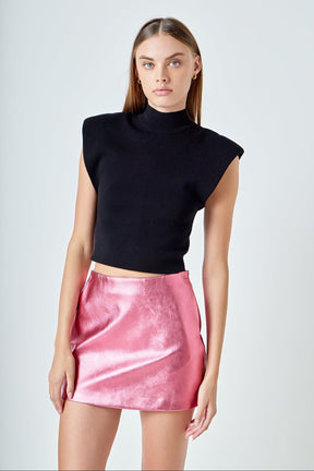 ENDLESS ROSE - Metallic Skirt - SKIRTS available at Objectrare