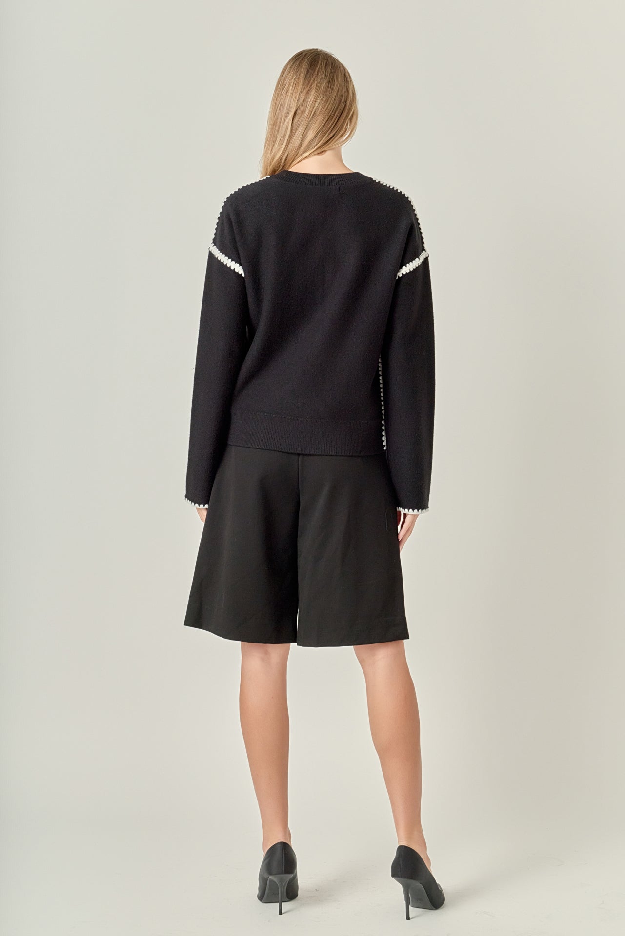 ENGLISH FACTORY - Embroidery Detailed Sweater - SWEATERS & KNITS available at Objectrare