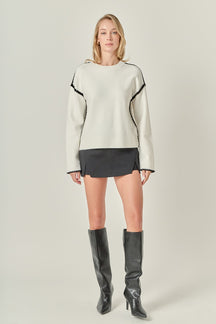 ENGLISH FACTORY - Embroidery Detailed Sweater - SWEATERS & KNITS available at Objectrare