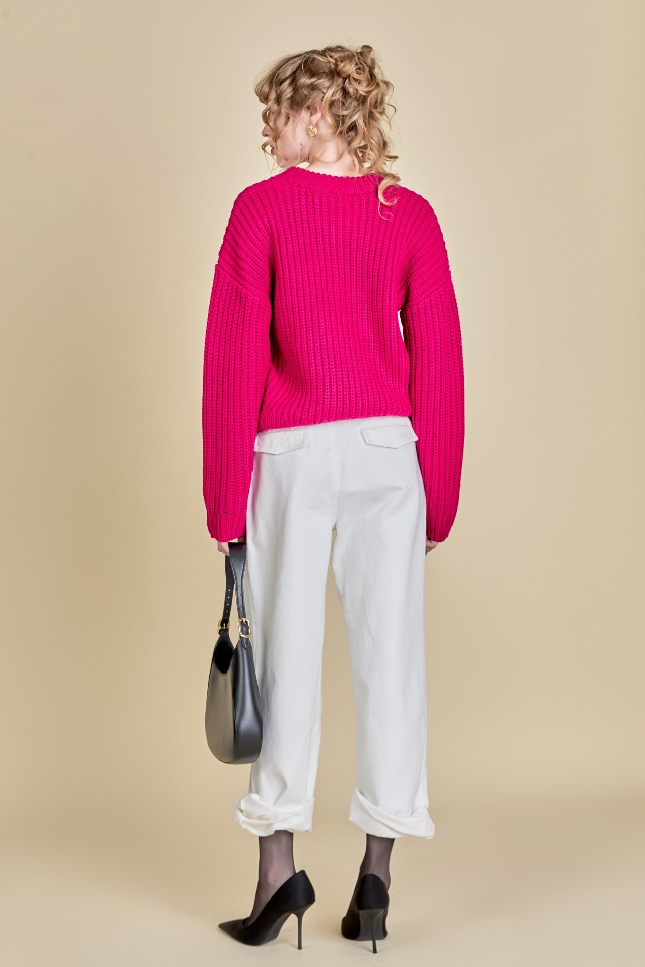 ENGLISH FACTORY - Heart Embroidery Knit Top - SWEATERS & KNITS available at Objectrare