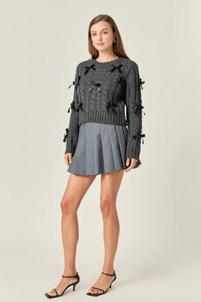 ENGLISH FACTORY - Cable Bow Knit - TOPS available at Objectrare