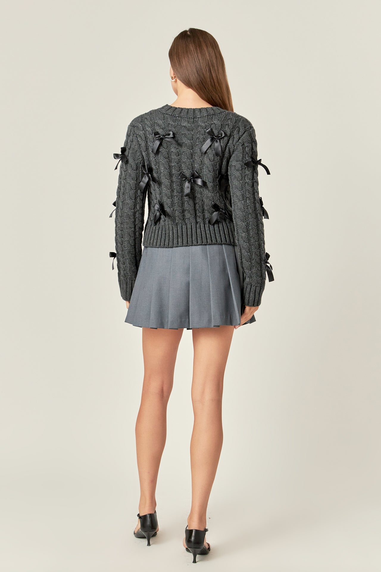 ENGLISH FACTORY - Cable Bow Knit - TOPS available at Objectrare