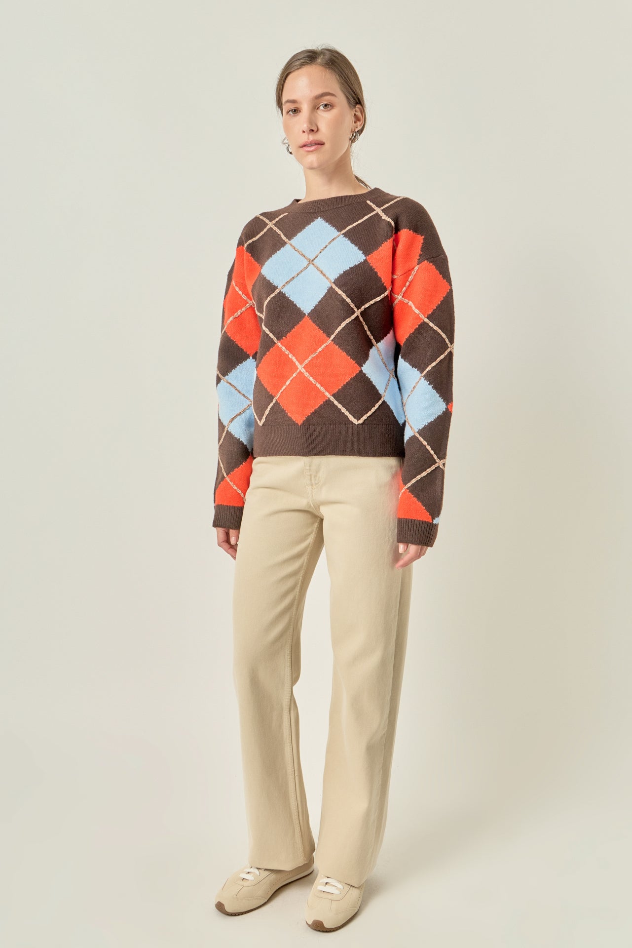 ENGLISH FACTORY - Argyle Sweater - SWEATERS & KNITS available at Objectrare