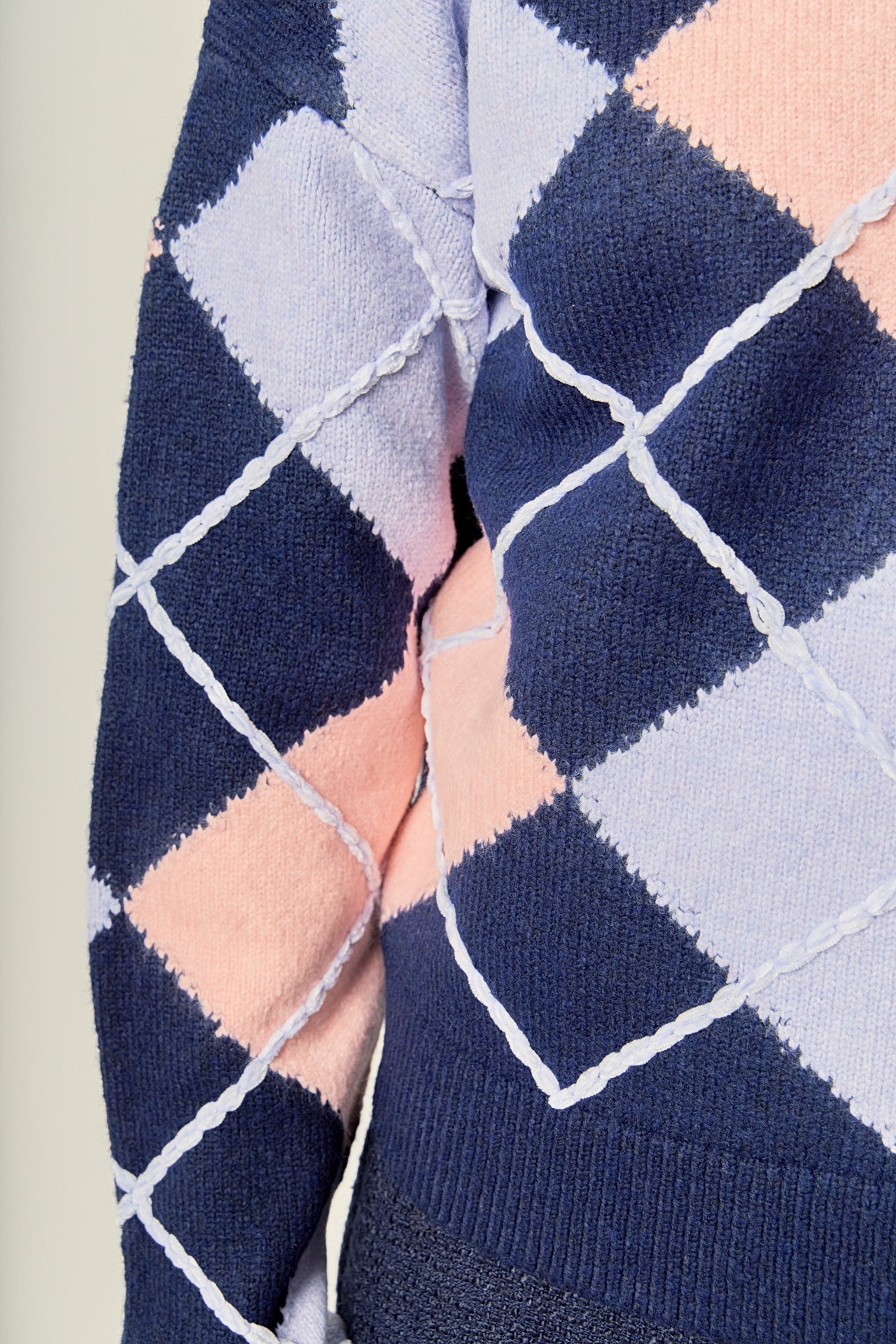 ENGLISH FACTORY - Argyle Sweater - SWEATERS & KNITS available at Objectrare
