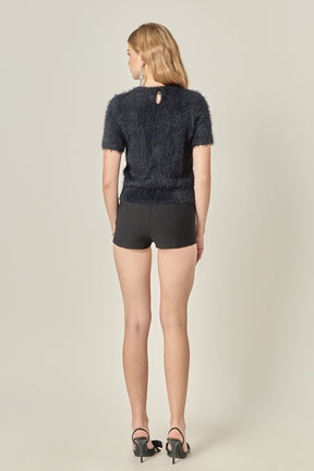 ENGLISH FACTORY - Rhinestone EF Logo Knit - TOPS available at Objectrare