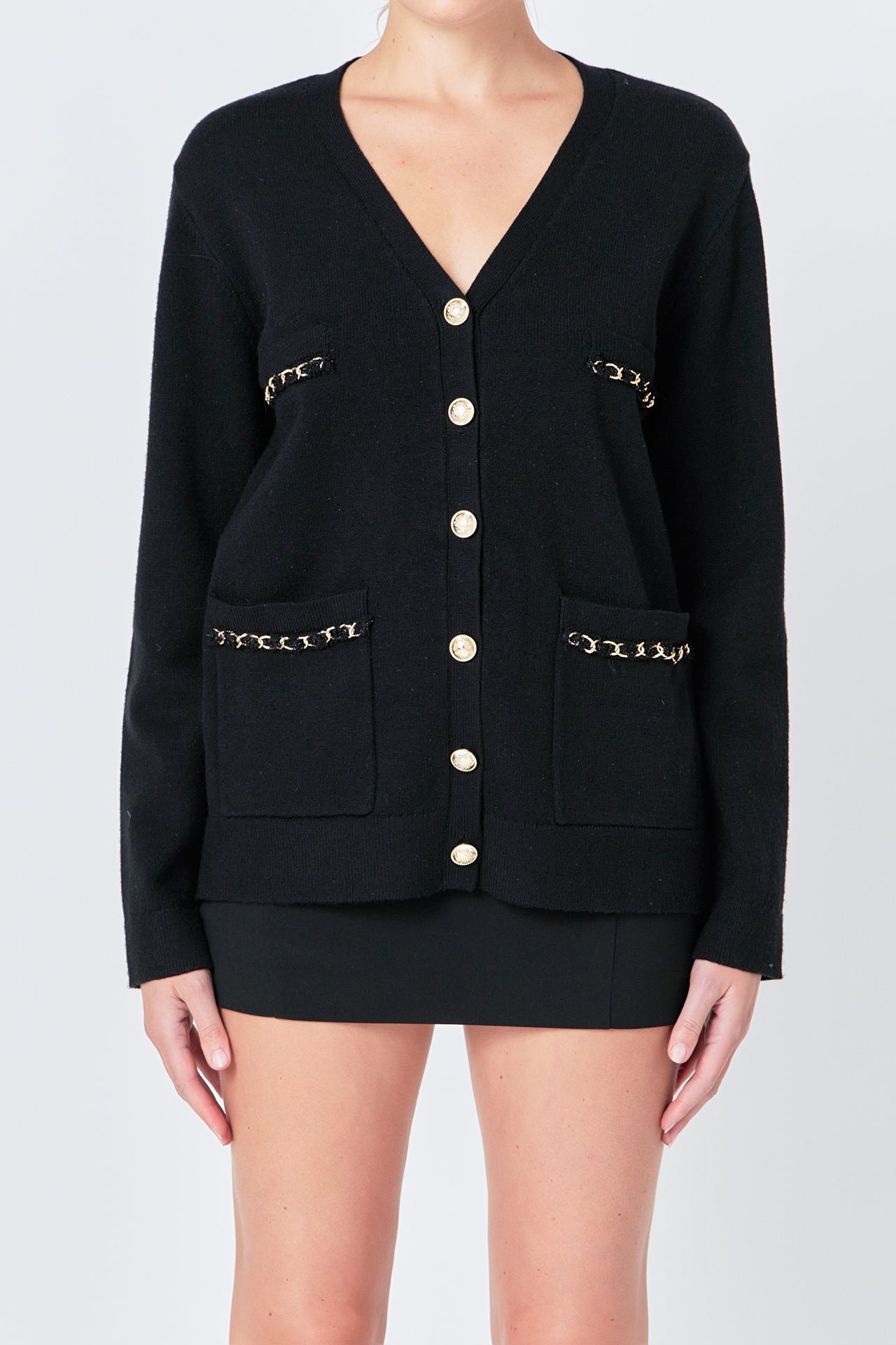 ENDLESS ROSE - Chain Oversized Cardigan - JACKETS available at Objectrare