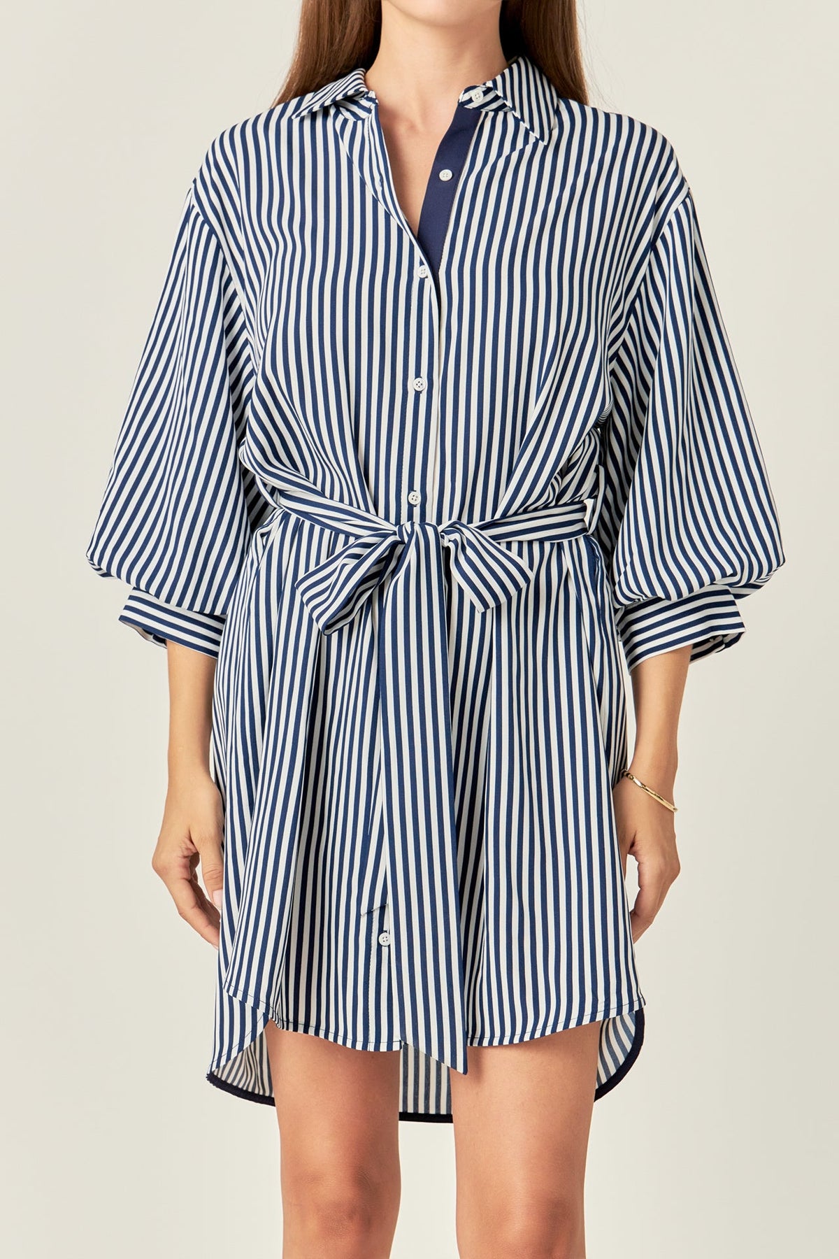 ENGLISH FACTORY - English Factory - Stripe Shirt Mini Dress - DRESSES available at Objectrare