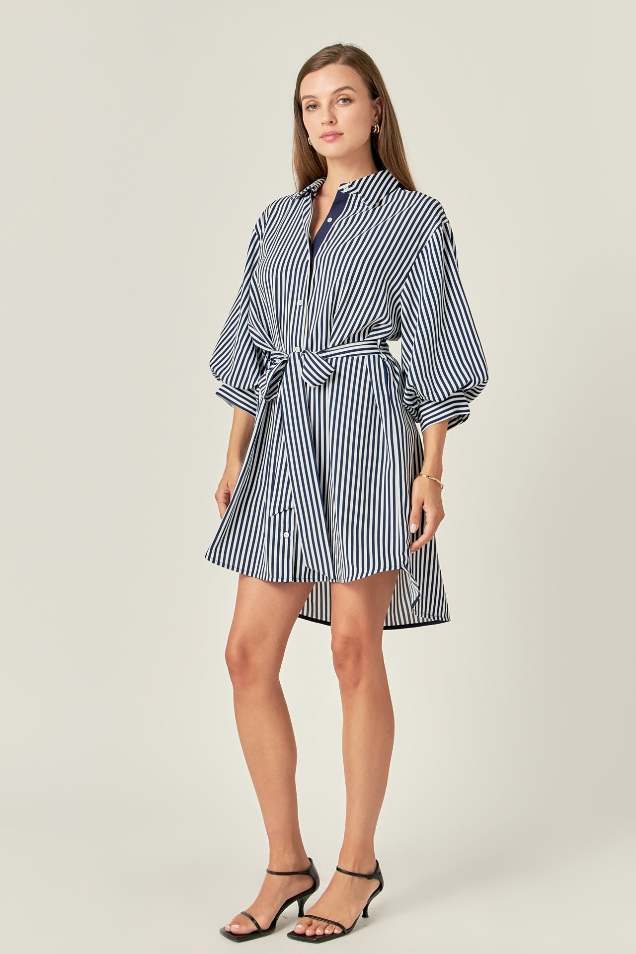 ENGLISH FACTORY - English Factory - Stripe Shirt Mini Dress - DRESSES available at Objectrare