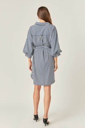 ENGLISH FACTORY - English Factory - Stripe Shirt Mini Dress - DRESSES available at Objectrare