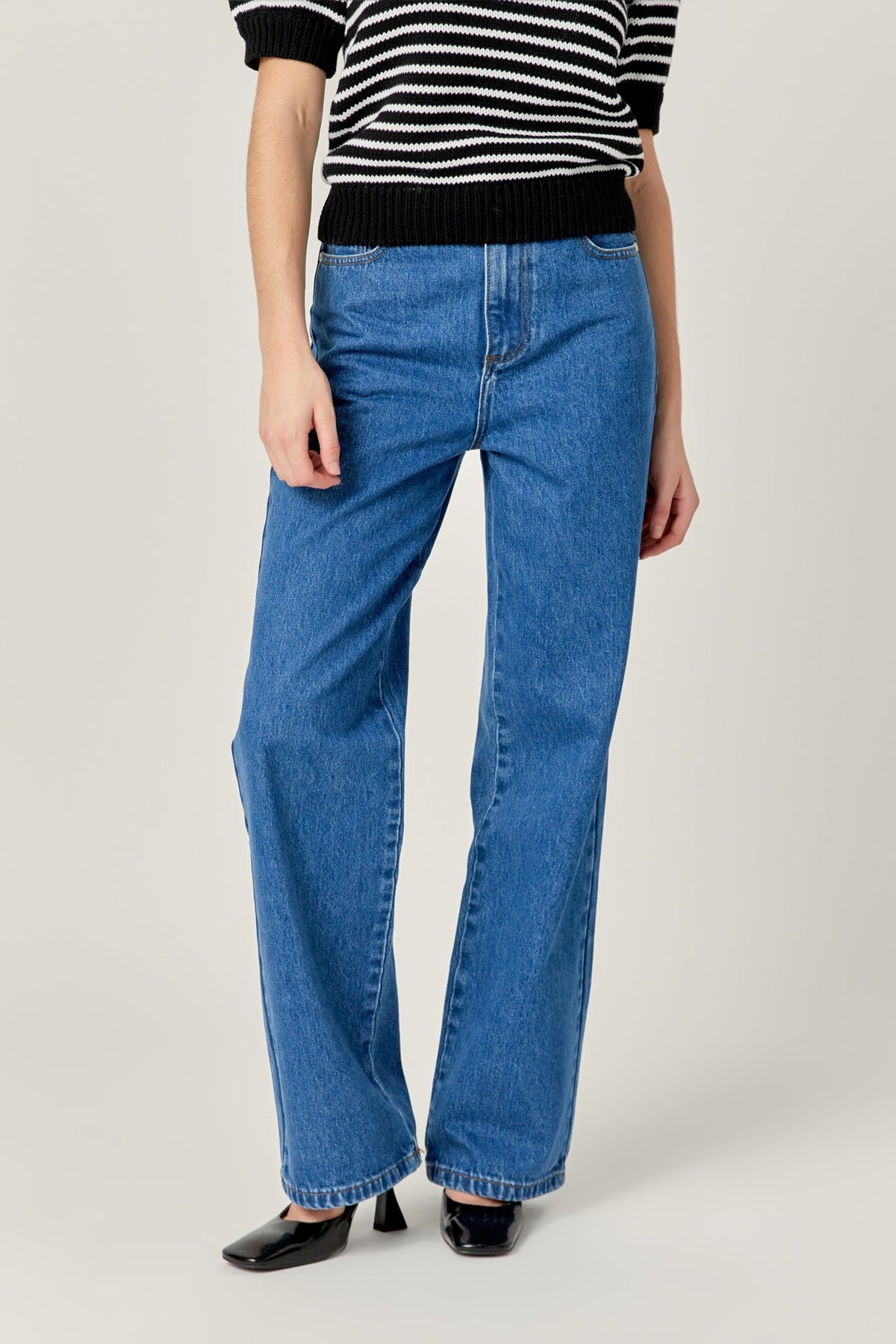 ENGLISH FACTORY - Embroidered Bow Denim - PANTS available at Objectrare