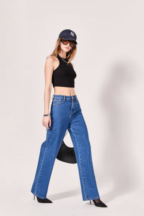 ENGLISH FACTORY - Embroidered Bow Denim - PANTS available at Objectrare