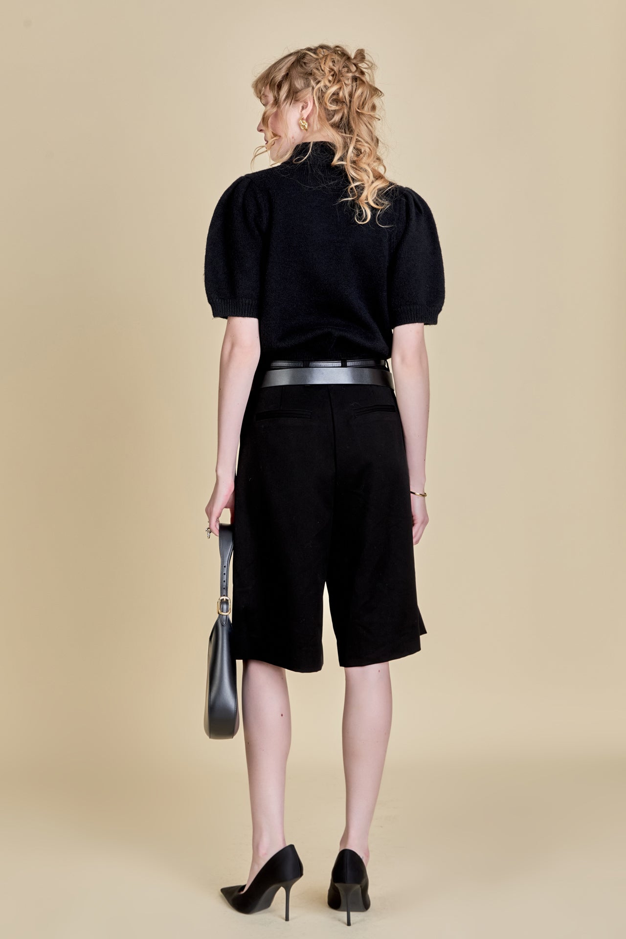 ENGLISH FACTORY - Beaded Heart Puff Sleeve Knit - TOPS available at Objectrare