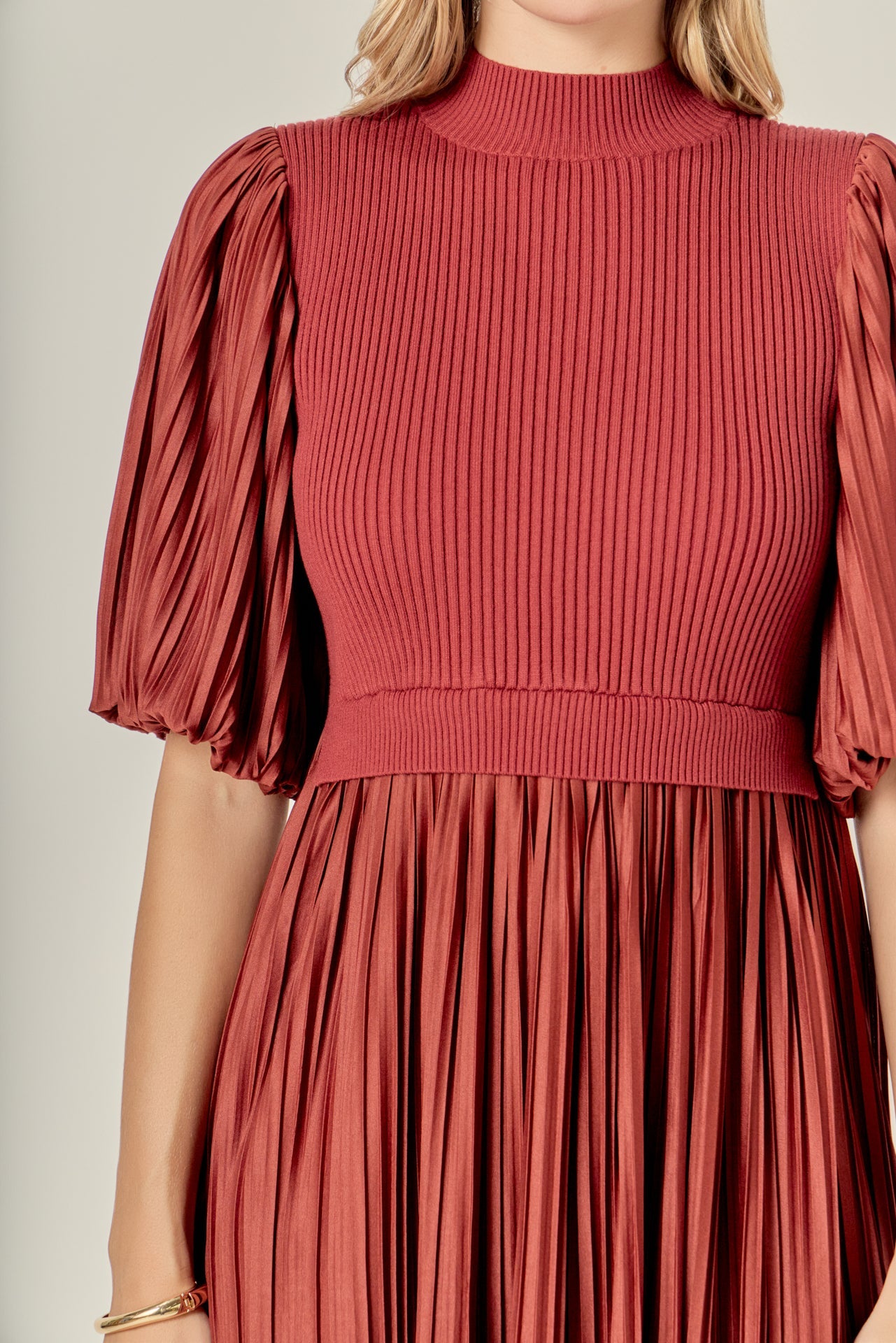 ENGLISH FACTORY - Pleated Mix Media Maxi Dress - DRESSES available at Objectrare