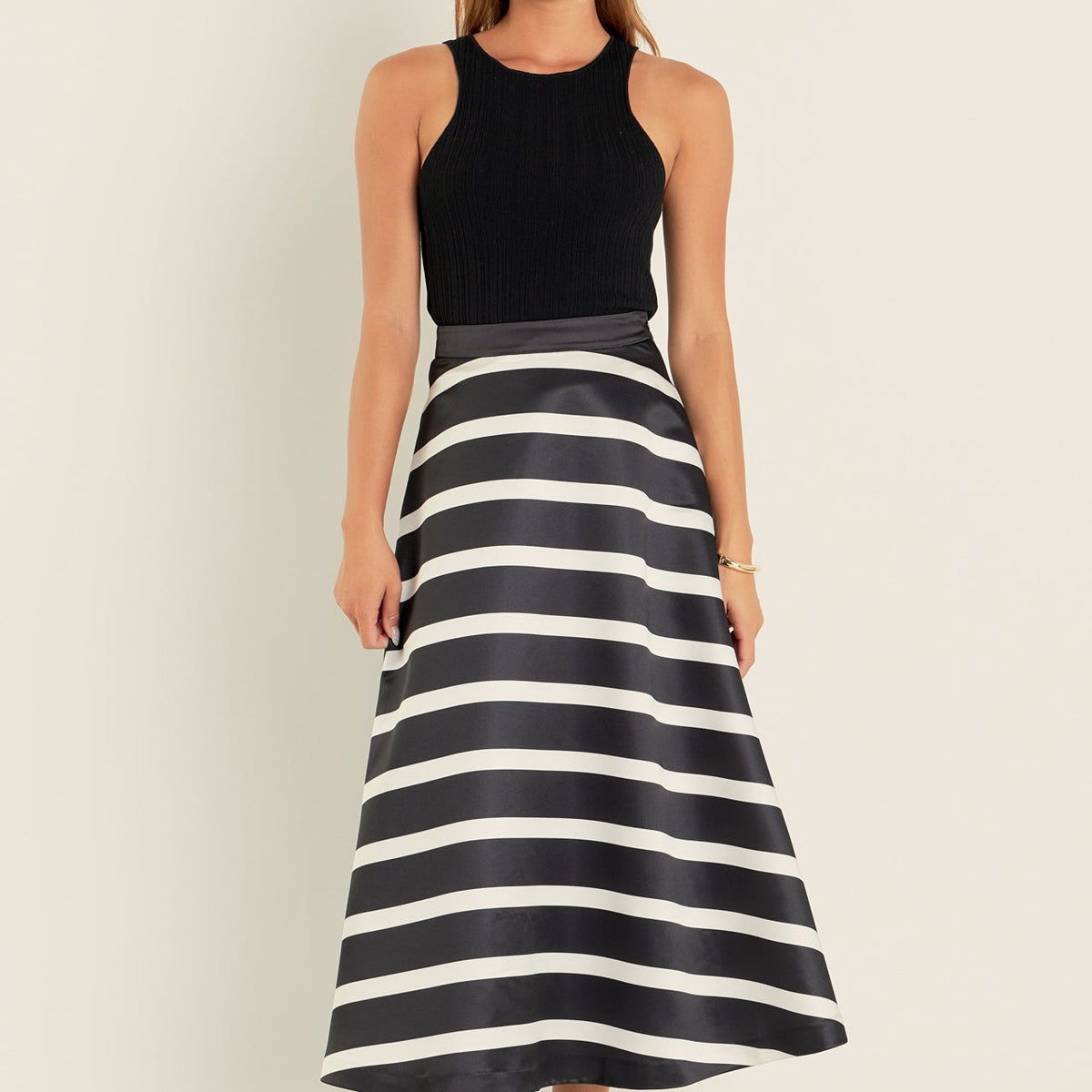 Stripe Full Midi Skirt Stripe Full Midi Skirt
