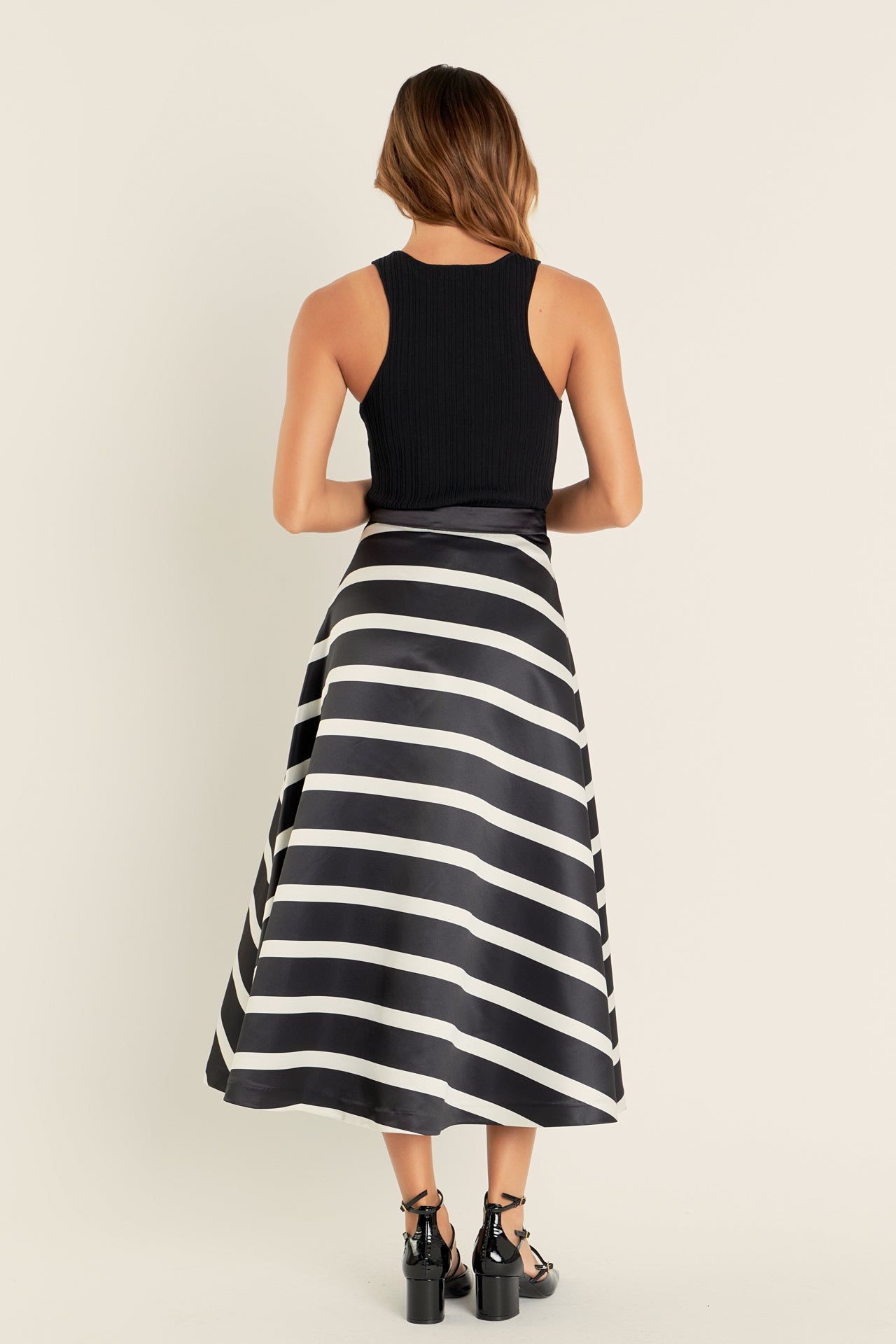 ENGLISH FACTORY - Stripe Full Midi Skirt - SKIRTS available at Objectrare