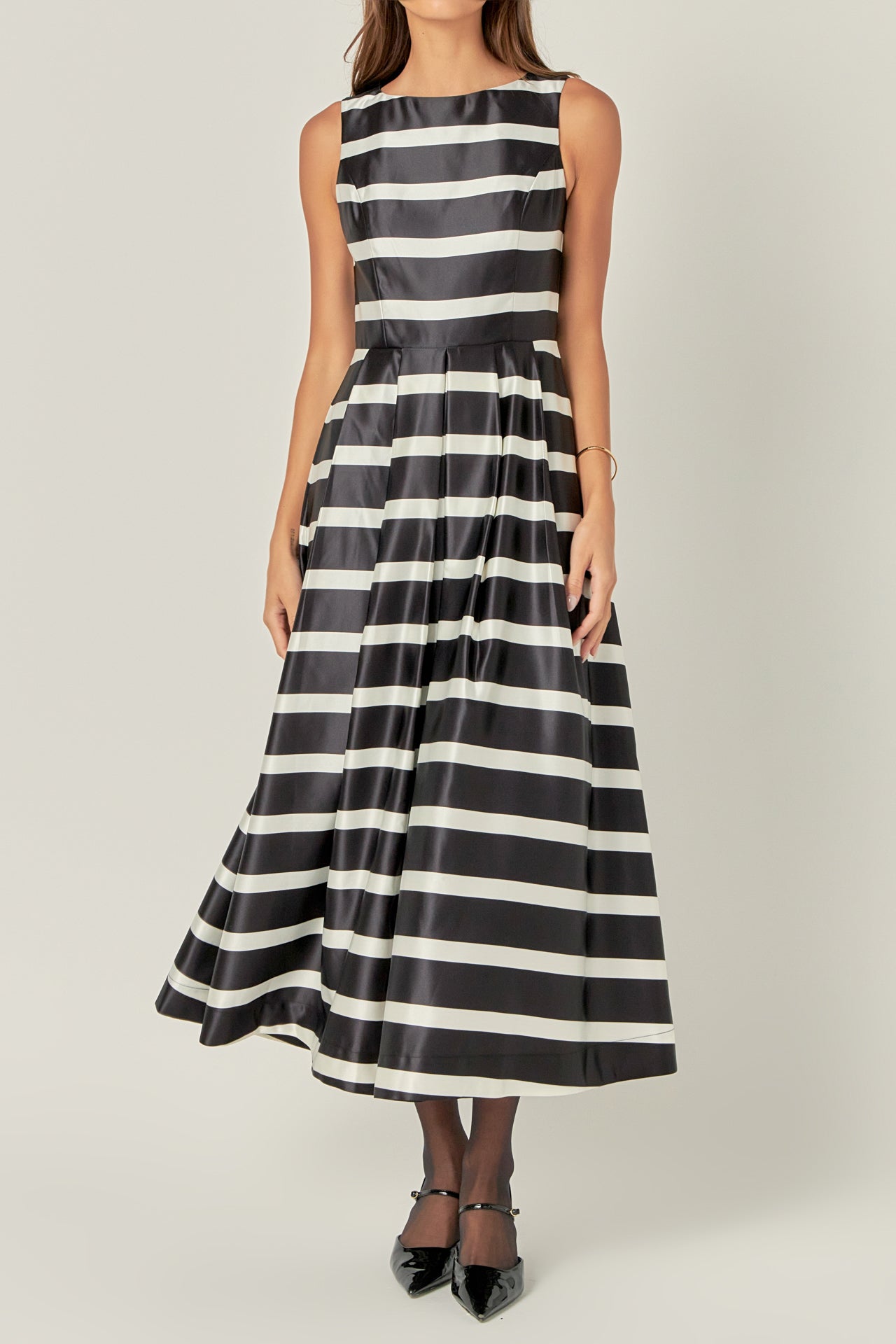 ENGLISH FACTORY - Stripe Midi Dress - DRESSES available at Objectrare