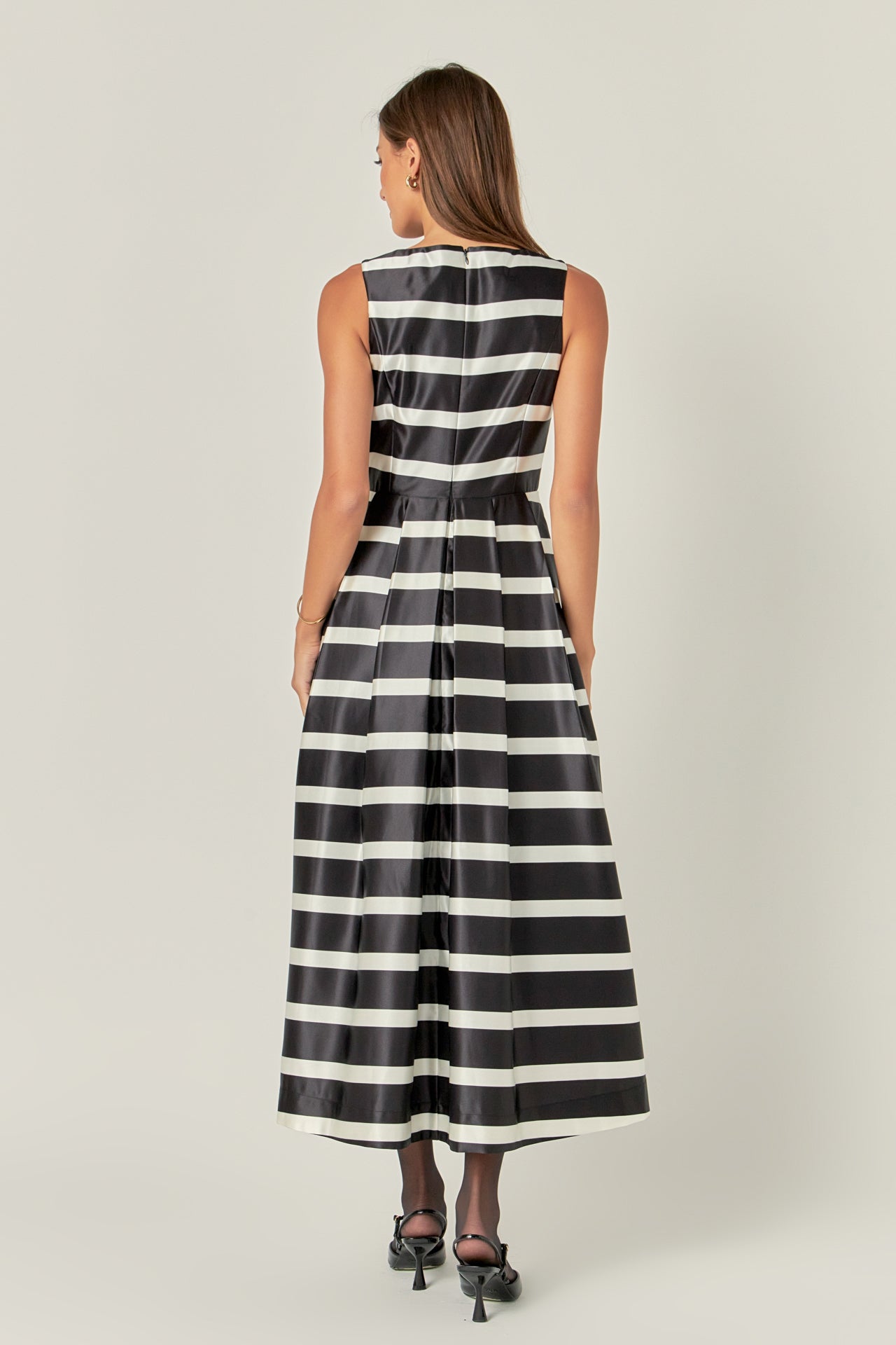 ENGLISH FACTORY - Stripe Midi Dress - DRESSES available at Objectrare