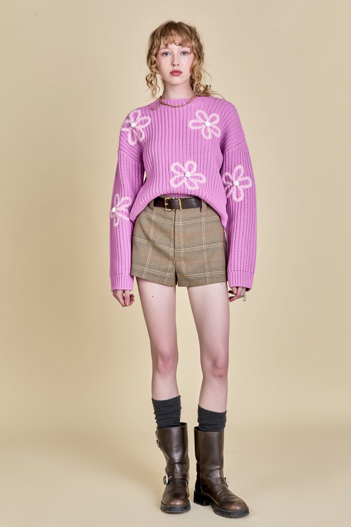 ENGLISH FACTORY - Flower Embroidery Knit Top - SWEATERS & KNITS available at Objectrare
