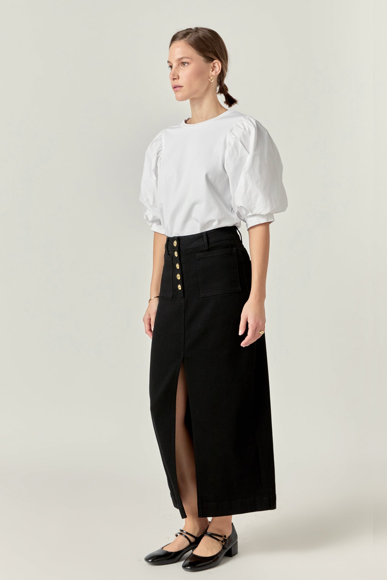 ENGLISH FACTORY - Denim Maxi Skirt - SKIRTS available at Objectrare