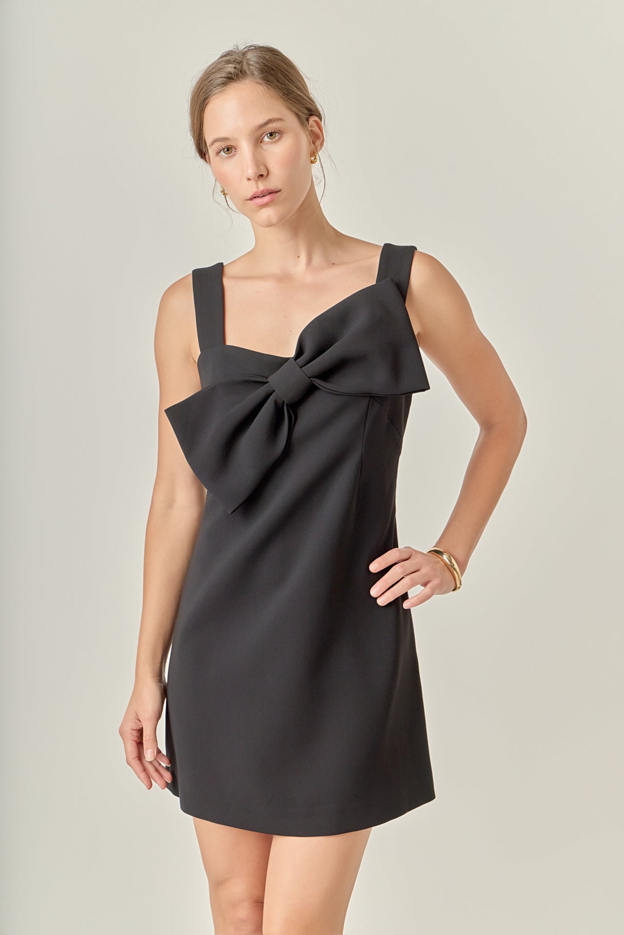 ENGLISH FACTORY - Bow Sleeveless Mini Dress - DRESSES available at Objectrare