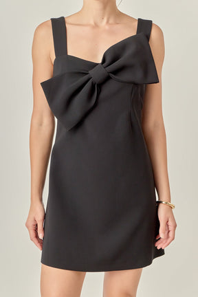 ENGLISH FACTORY - Bow Sleeveless Mini Dress - DRESSES available at Objectrare
