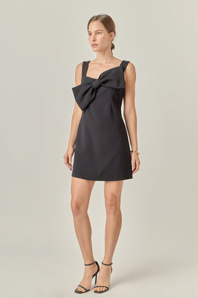 ENGLISH FACTORY - Bow Sleeveless Mini Dress - DRESSES available at Objectrare