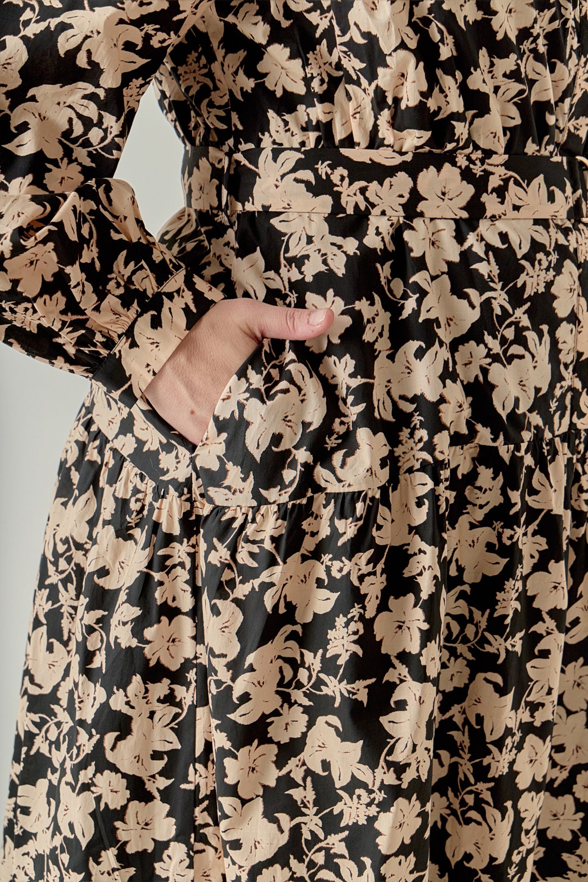 Plus Size Fall Printed Midi Dress