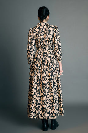 ENGLISH FACTORY - Fall Printed Midi Dress - DRESSES available at Objectrare