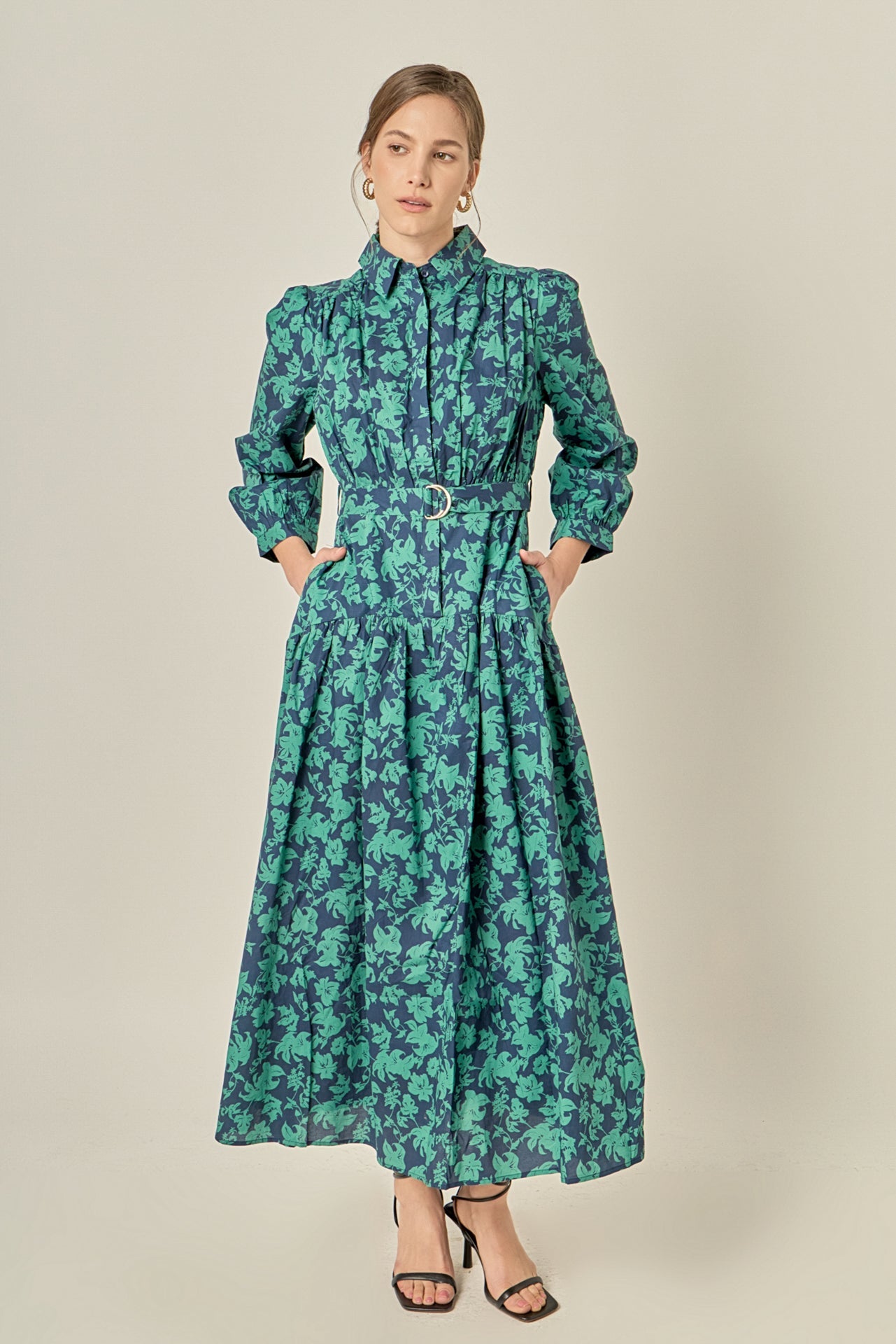 ENGLISH FACTORY - Fall Printed Midi Dress - DRESSES available at Objectrare
