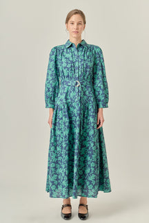 ENGLISH FACTORY - Fall Printed Midi Dress - DRESSES available at Objectrare