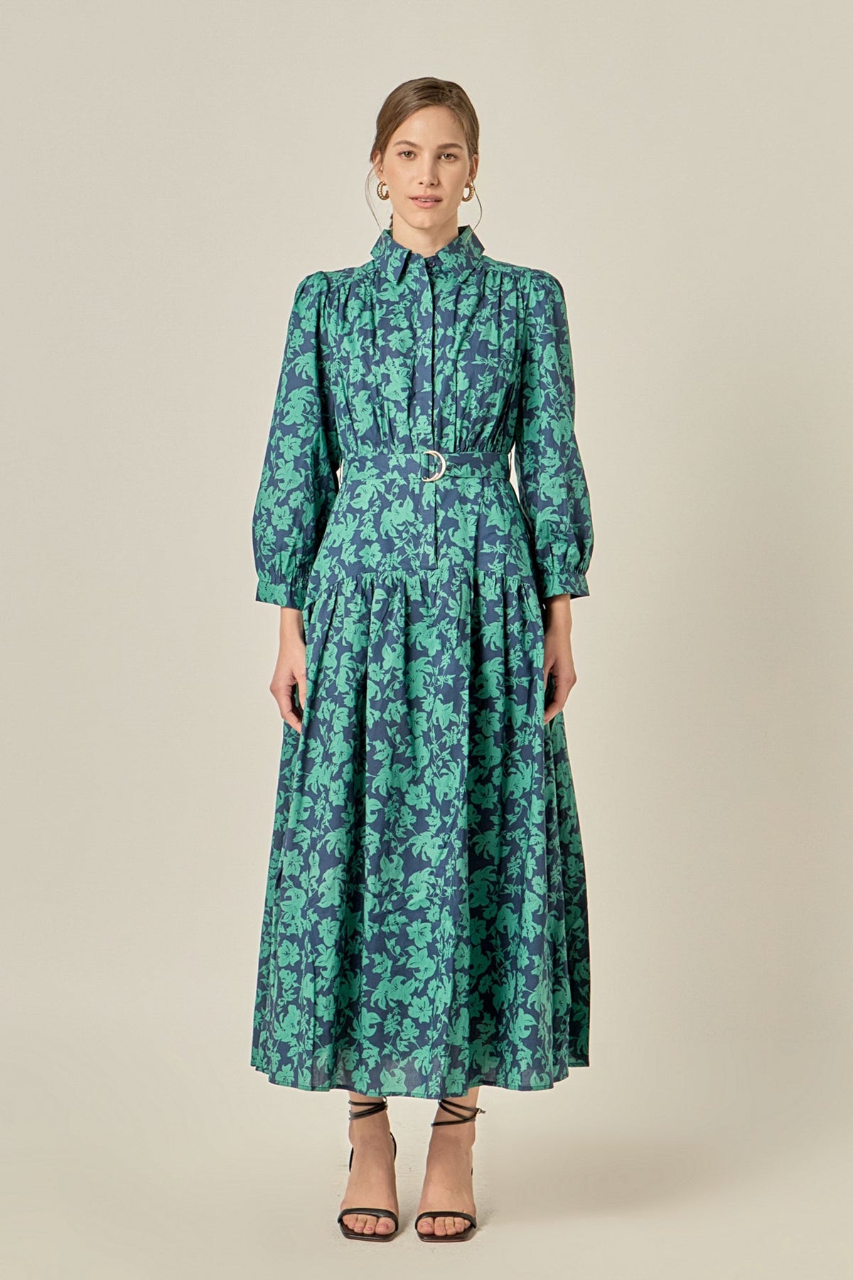 Fall Printed Midi Dress