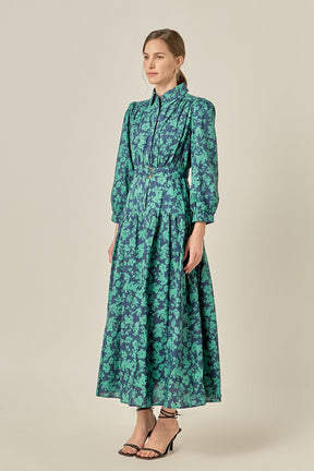 ENGLISH FACTORY - Fall Printed Midi Dress - DRESSES available at Objectrare