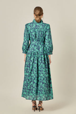 ENGLISH FACTORY - Fall Printed Midi Dress - DRESSES available at Objectrare