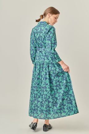 ENGLISH FACTORY - Fall Printed Midi Dress - DRESSES available at Objectrare